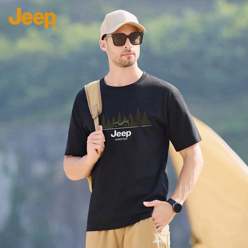 JEEP Men s Summer Casual Round Neck T-Shirt 3XL