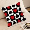 1 MEMNUN Modern Poker Themed Pillow Cover for Game Rooms and Living Rooms - Single-sided Printed Cushion Cover with Poker Card Combination