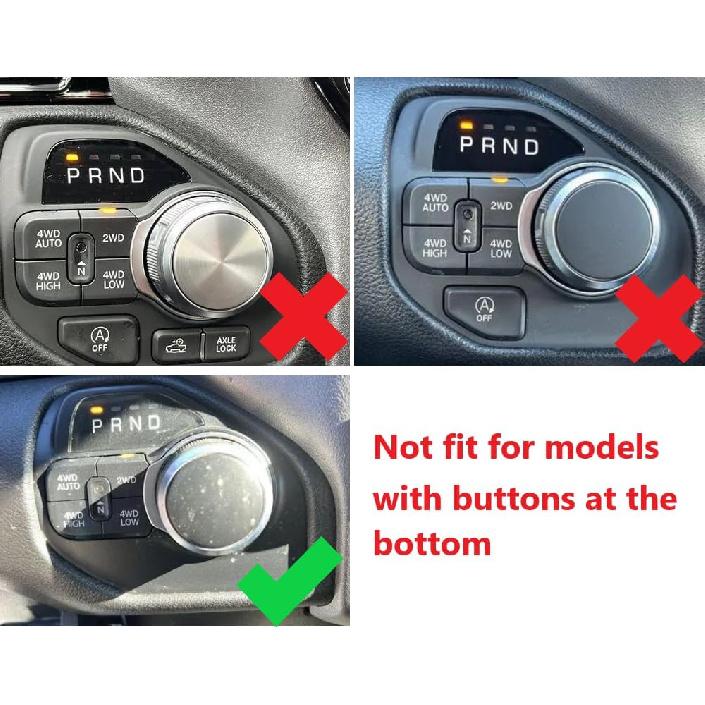 

Korlot Carbon Fiber Style Center Console Gear Shift Panel 2WD/4WD Switch Cover Trim Accessories for 2019-2026 RAM 1500