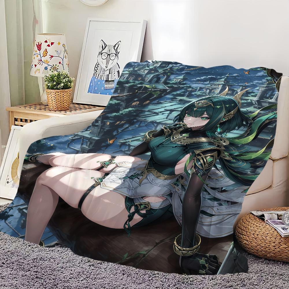 Game New Characters Genshin Impact Nefer Blanket Flannel Warm Comfort Soft Plush Blanket For Picnic Bed Homes And Bedrooms