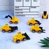 DUOLEIMI Cake Top Heavy Machinery Construction Vehicle Cake Topper 6-Piece Set Mini Car 3D Cake Decoration Pick Vehicle Boy Birthday Cake Decoration