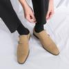 Men's Suede Leather Casual Shoes Business Oxford Shoes Men's Loafers Handmade Business Dress Moccasin Dress Shoes  Big Size 46