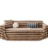 Rabbit Plush Sofa Cover High-end Winter Plush Striped Sofa Cushion Cover Anti-cat Scratching Blanket Full Cover Sofa Towel