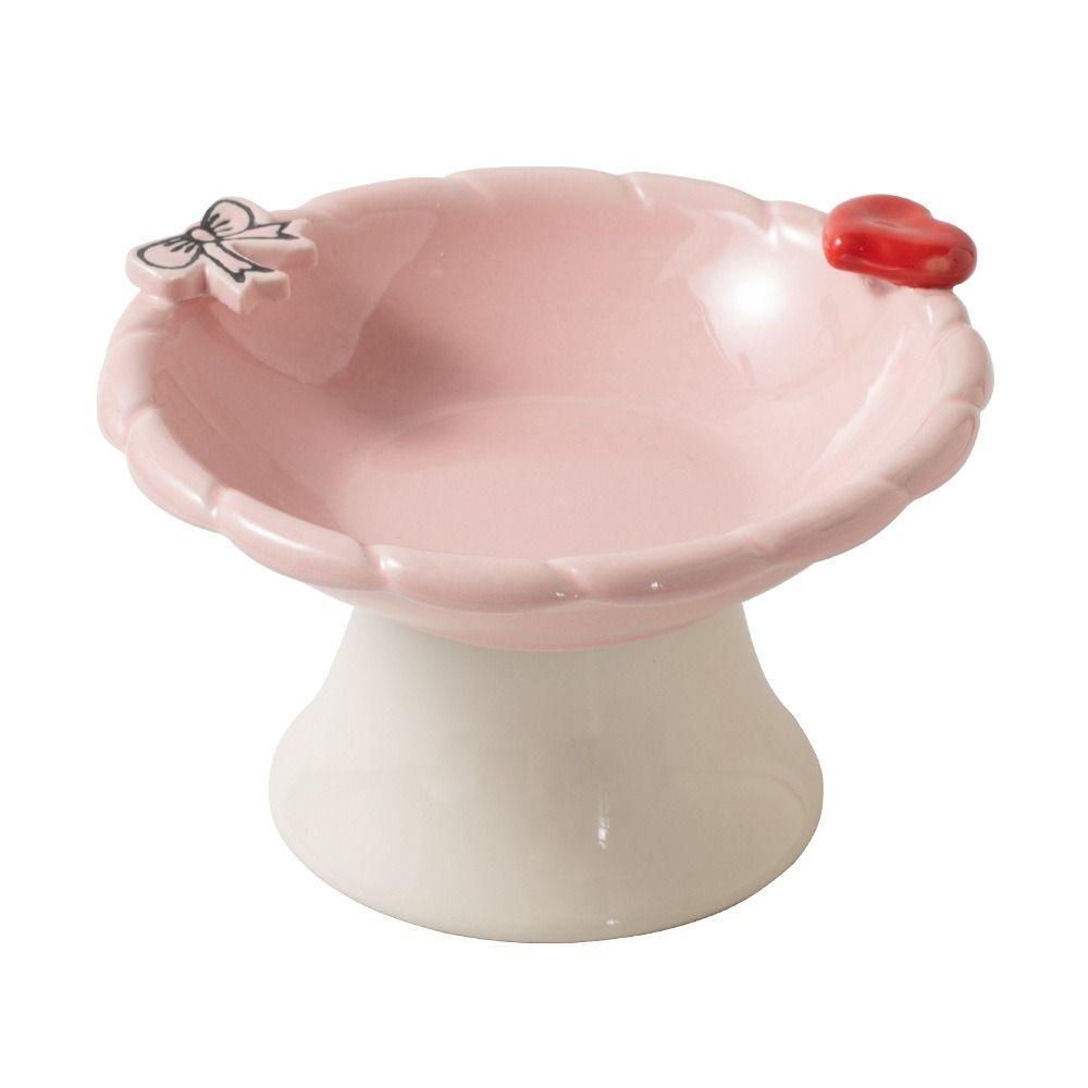 Ceramic Pet Food Water Bowl Cute Pet Food Dispenser Multifunction Elevated Cat Bowl  Pet Supplies