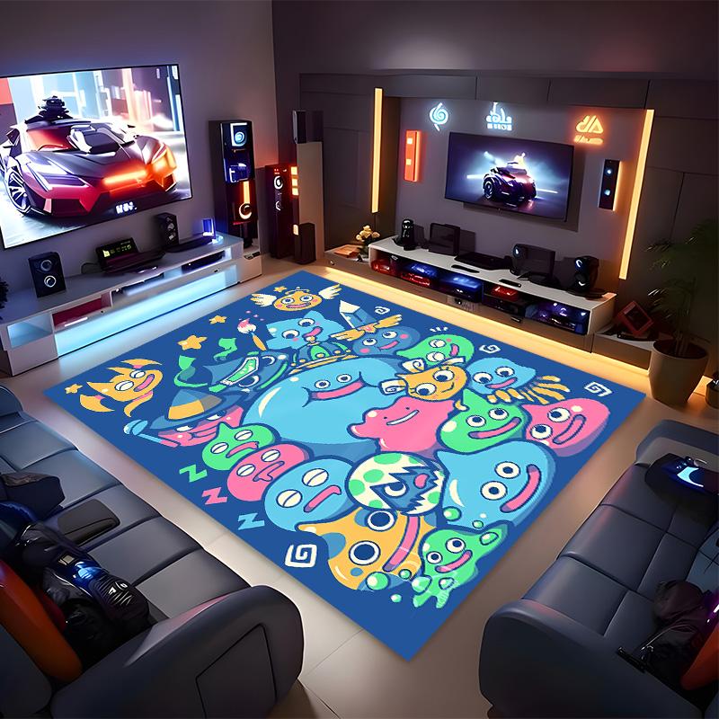 Dragon Quest Slimes Printed Absorbent Washable Carpet,Non-Slip Bathroom Mats,Kitchen Rugs,Living Room Entrance,Camping Picnic Rugs