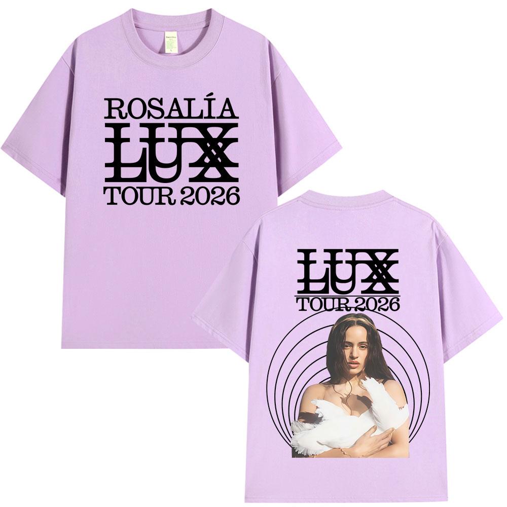 Rosalia LUX Tour 2026 T Shirts Unisex Women Clothing Casual Cotton Oversized T-shirt Fashion Harajuku Short Sleeve O-Neck T-shirts