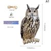 With Bells Bird Repel Owl Scarecrow Rectangle Hanging Fake Bird Scare Device Waterproof Bird Repeller Scare Birds Away Decor