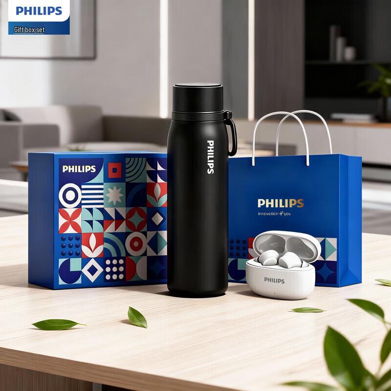 

Philips Bluetooth Earbuds & Thermos Set