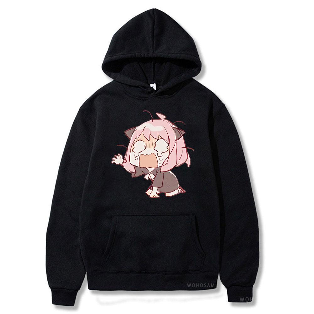 

Cartoon Spy X Family Anya Forger Cry Hoodies Kawaii Printed Women Men Fashion Patchwork Streetwear Winter Comfortable Warm Sweatshirts