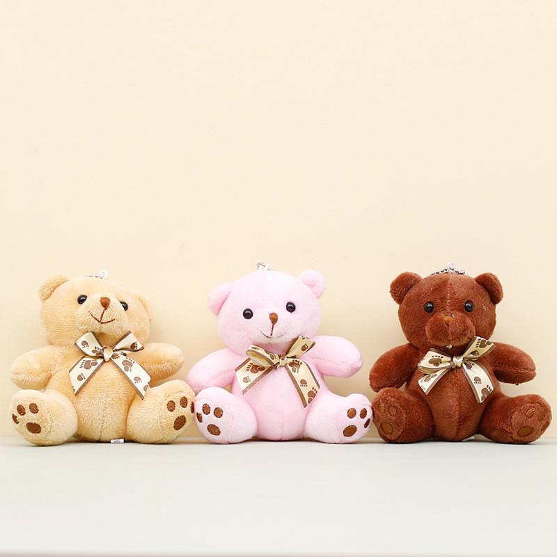 Cute Teddy Bear Plush Toy Keychain Adorable Bear Bag Charm Soft Stuffed Animal