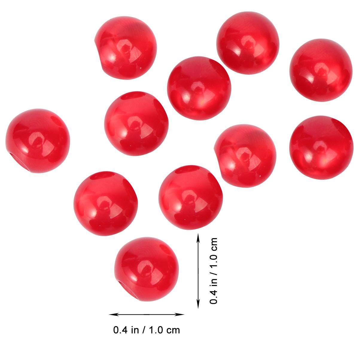 

10Pcs Circular Pearl Buttons Resin Decorative DIY Fastener Loose Bead Shirt Button Sewing Craft Accessories Imitation Jade Round червоний