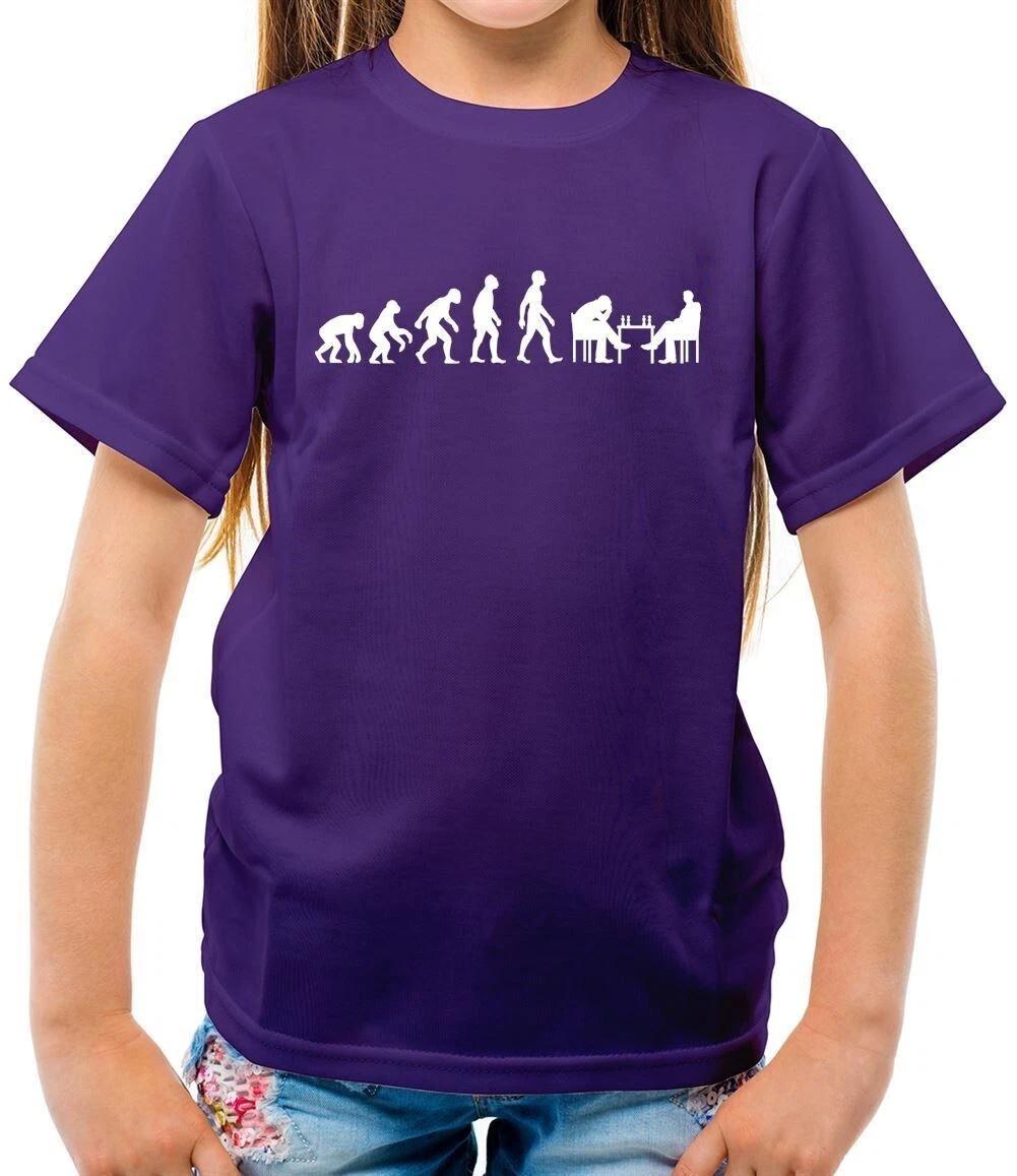 Evolution of Man Chess - Kids T-Shirt - Board Game Player Queen King Pawn 100