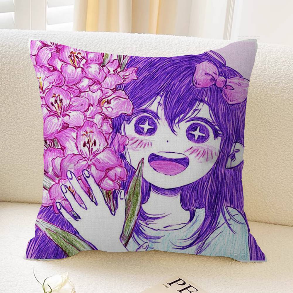 Hot Game Omori Cushion Cover Car Throw Pillow Case For Sofa Car Christmas Gift Xcm Xcm
