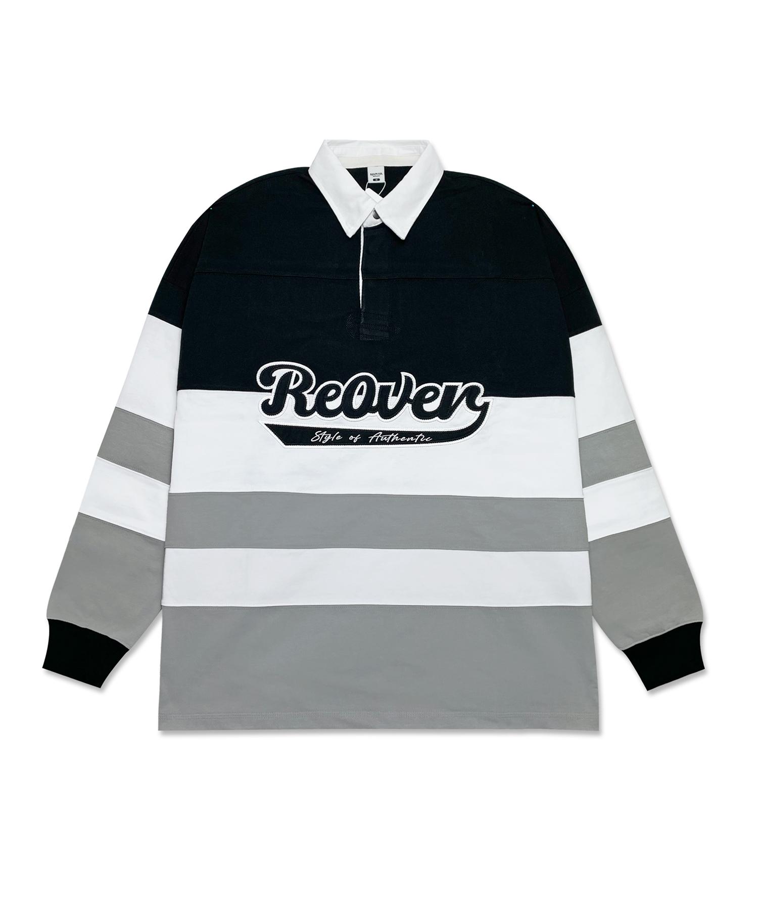 Рэгби футболка в стиле Old School - Черная Black/Xl