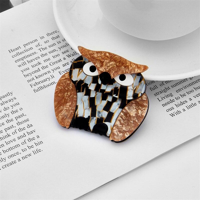 Blucome Broches acrílicos para ropa, broches bonitos con forma de búho de alta calidad para mujeres, nuevos alfileres para niñas, joyería en bolsos