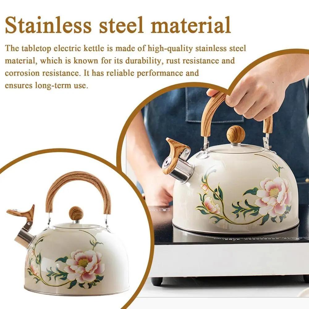 Stainless Steel Whistling Kettle Teapot 3L Coffee Pot New Teapot Water Kettle  Gas Induction Cooker