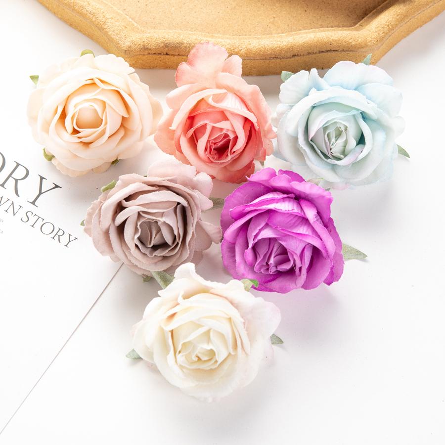 Artificial Flowers Flannel Roses Home Room Decora Valentine's Scrapbooking Wreath Wedding Bridal Accessories Clearance Diy Gift