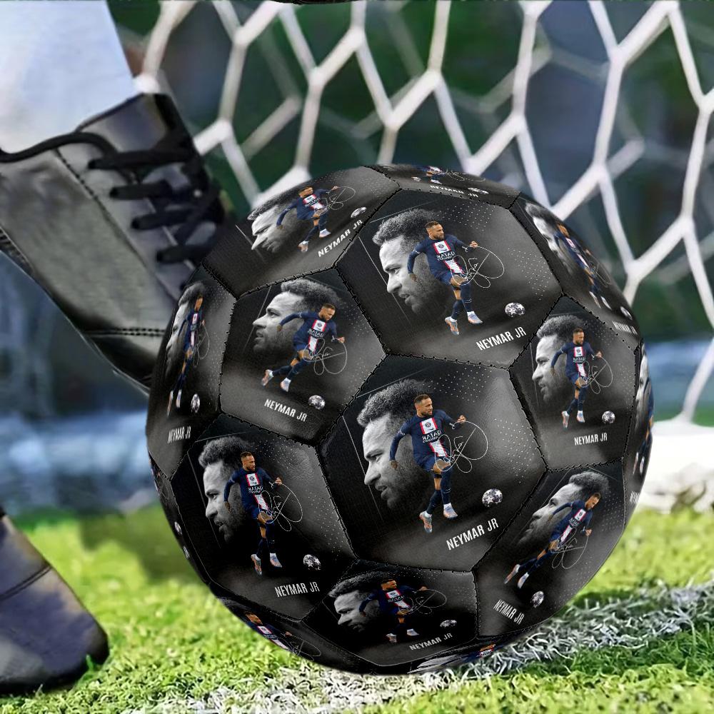 Pallone da Calcio Neymar Taglia 5 Calcio Cucito a Macchina Universale per Interni/Esterni Accessorio Calcio