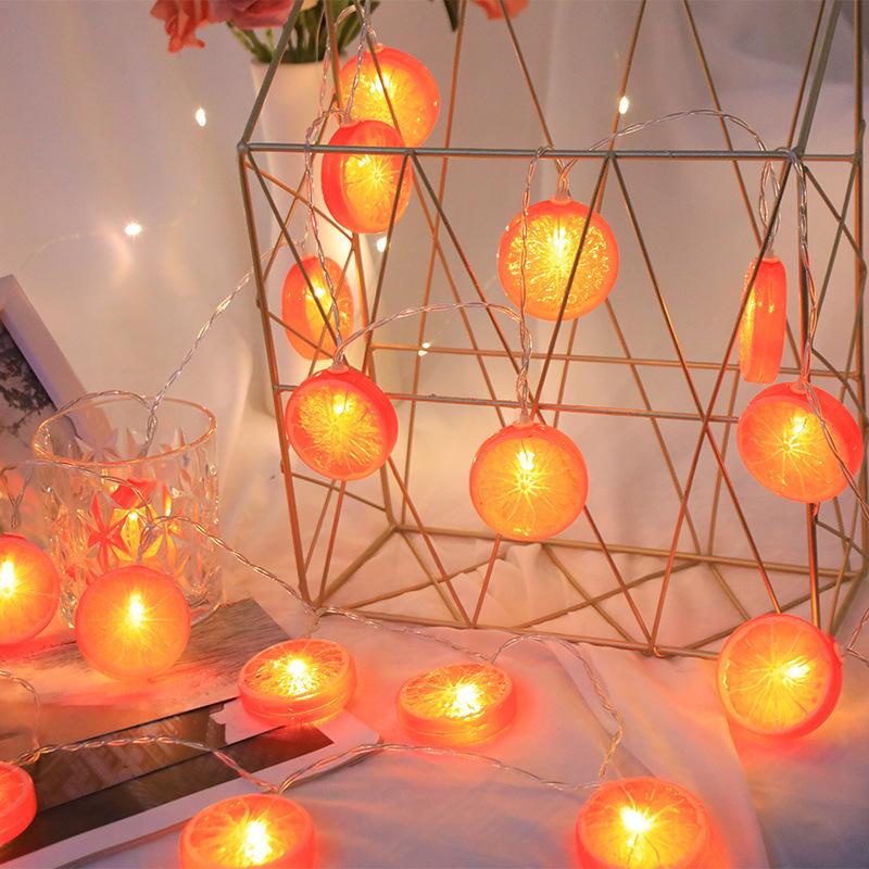 LED Lemon Slice Fresh Style String Lights for Festivals and Street Stalls