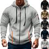 Herren Kapuzen-Reißverschluss-Sweatshirt Mit Mehreren Taschen Lockerer Schnitt Winter Sport Freizeit Oberbekleidung