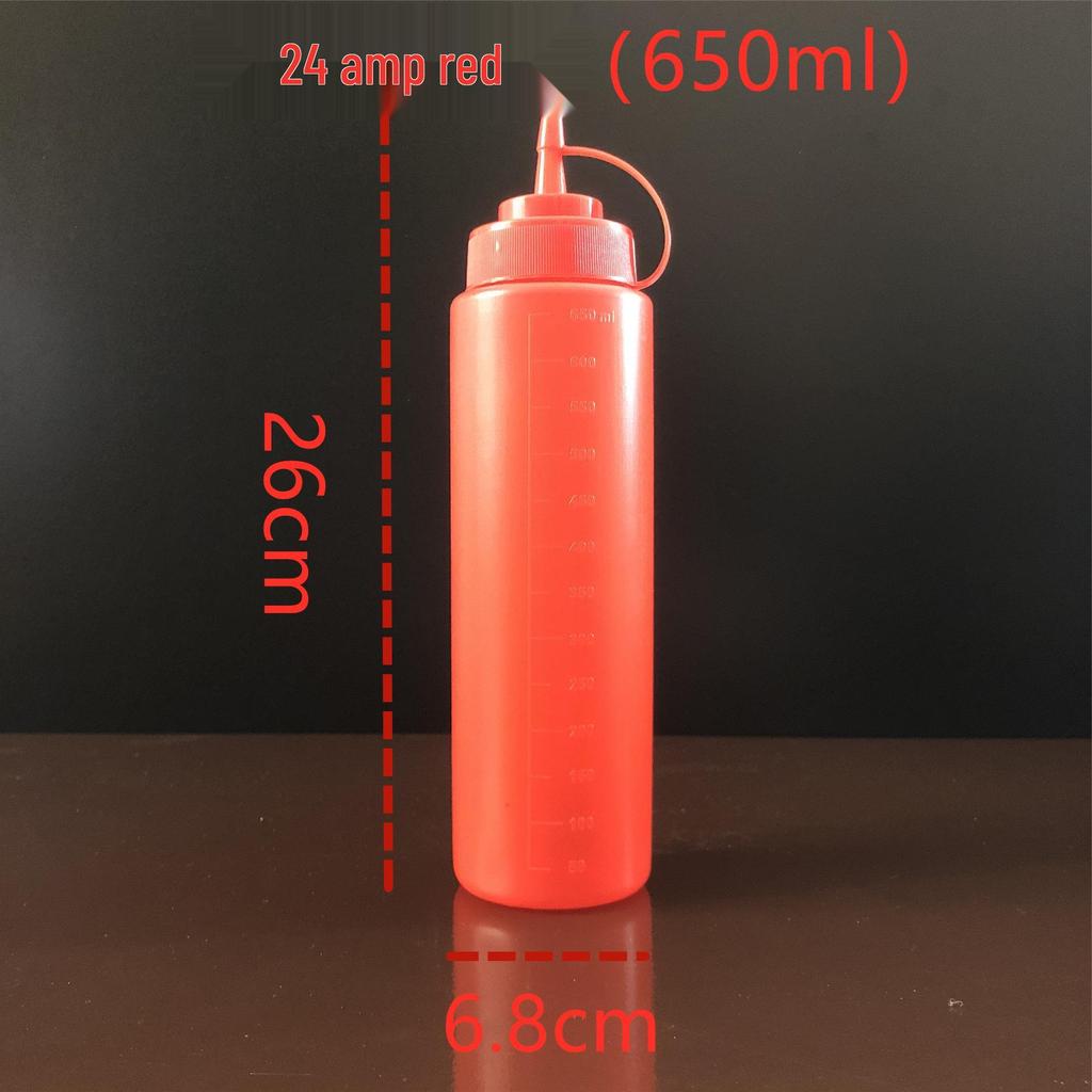 Food Grade PE Squeeze Bottle for Seasoning, Honey, or Ketchup - Pointed Mouth for Easy Use