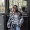 Європейсько-американська осінньо-зимова куртка з принтом, на шнурівці, з довгими рукавами, на бавовняній підкладці