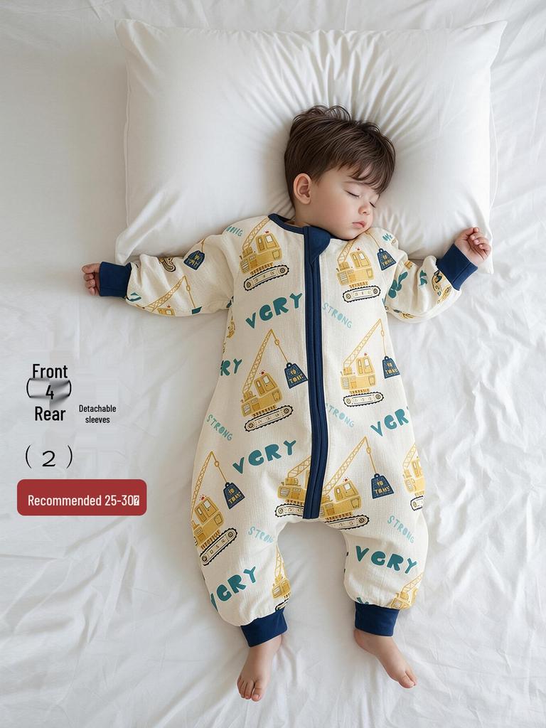 Bamboo Cotton Baby Sleeper: Split-Leg, Lightweight, Anti-Kick, All-Season Pajamas
