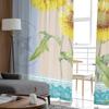 Sunflower Butterfly Lace Tulle Curtains for Bedroom Hall Living Room Decor Chiffon Curtain for Balcony Kitchen Home Drapes
