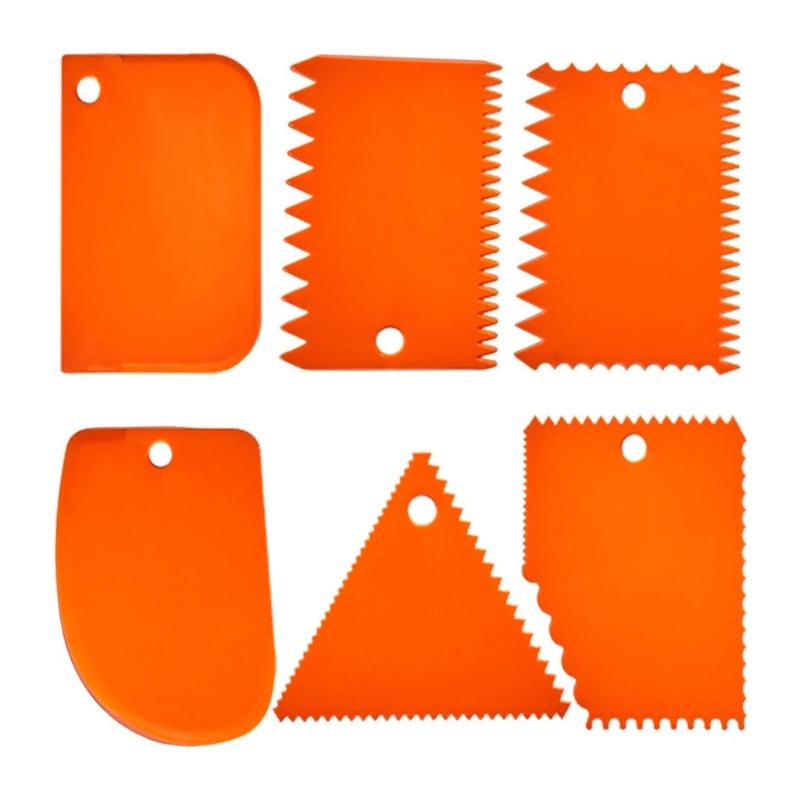 6PCS Plastic Scraper Set Glues Spreader For Smooth Application Of Clay Plaster Adhesive And Craft Materials