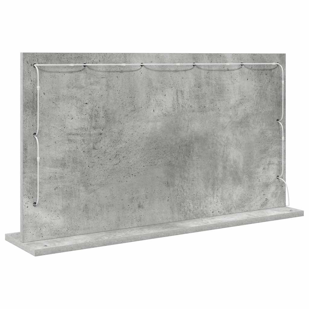 Rectangular Washbasin Mirror Concrete Grey 80 x 45 x 18 cm