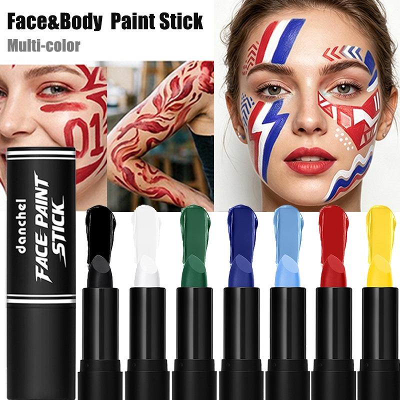 Stick Colore Vivace per Pittura Facciale da Tifoso Sportivo Crayon per Tatuaggi sul Corpo Artistico Portatile Impermeabile Trucco per il Giorno della Partita Multicolore Forniture per Feste