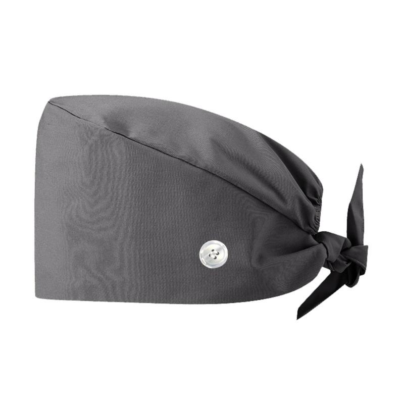Working Hat for Women Man Solid Color Scrub Caps Doctor Hat Nurse Hat Adjustable Surgical Caps Beauty Salon Working Hat