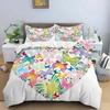 Butterfly Duvet Cover Set Colorful Butterfly Heart Shape Comforter Cover Spring Fresh Style Animal Polyester Bedding Set Girls