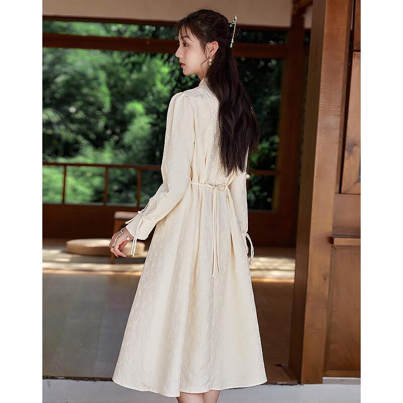 New Chinese Style Cheongsam Midi Dress