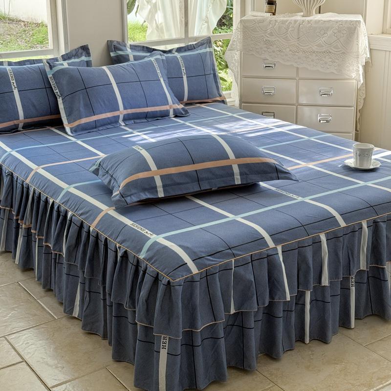 

Юбка для кровати юбка покрывало для односпальной кровати трехпредметный комплект кружево простыня для двуспальной кровати нескользящий защитный чехол для матраса Simmons 150x200 3pcs