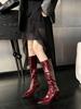 Autumn and winter new pointed thin heel high heel temperament thin French fashion sexy beauty female Internet celebrity boots