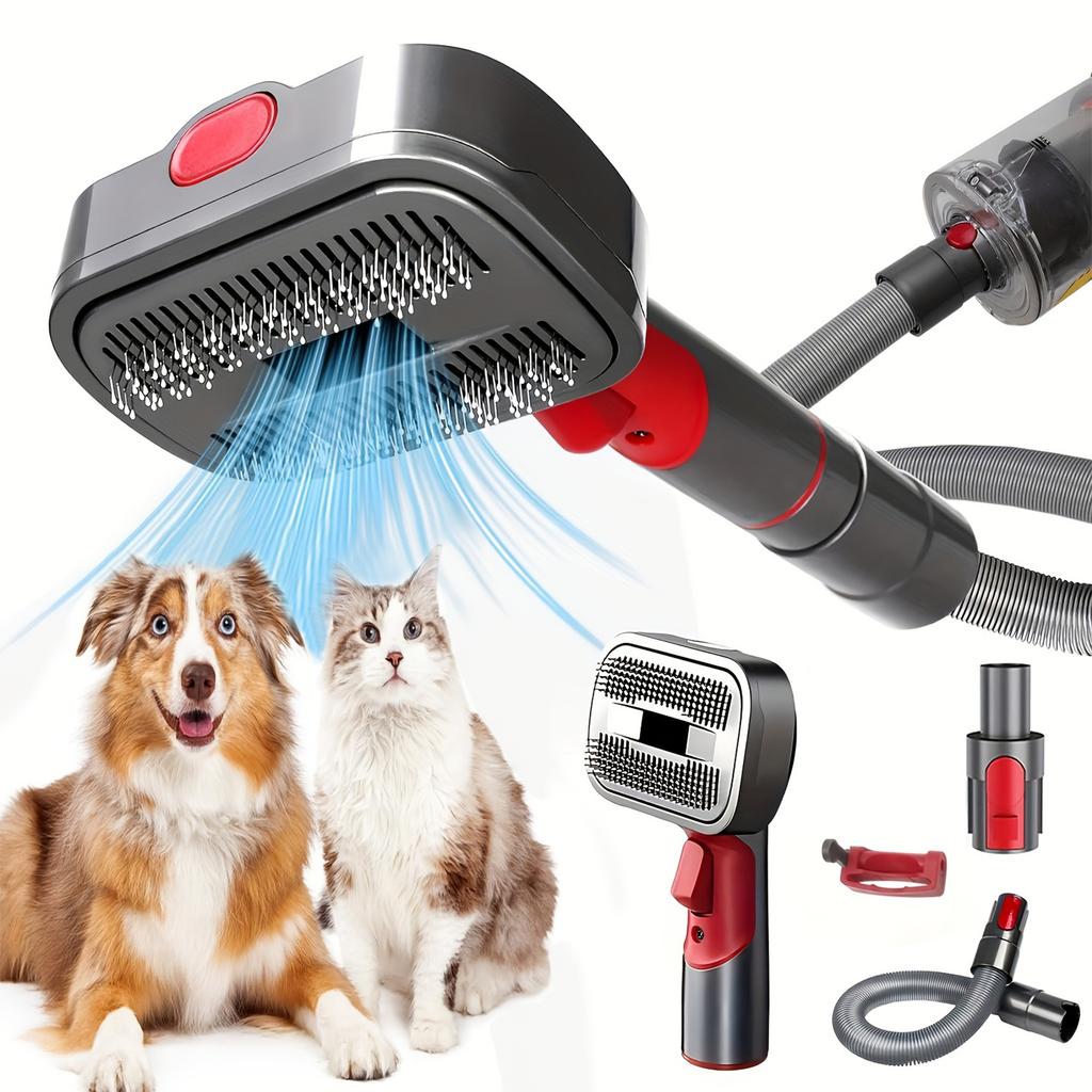 Pet Grooming Set with Ball Tip Pin Brush and Slicker Brush for Dogs and Cats