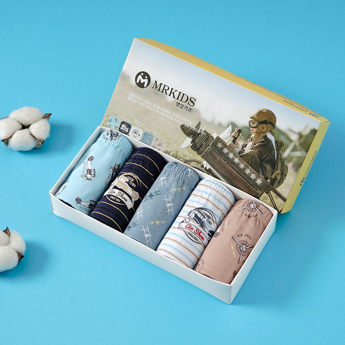 

5 шт./лот, детское нижнее белье, хлопковые трусы для мальчиков, детские треугольные трусы с рисунком акулы, дышащие детские трусы, трусы для мальчиков 4-5Y