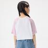 Girls' Color-Block Cartoon Print Short Sleeve T-Shirt