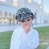 Soft Polyester Checkered Shemagh Scarf With Fringe Trim For Kids Various Outfit Arabic Shoulder Wrap For Boy Daily Wear