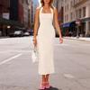 Women's Casual Backless Fitted Sleeveless Maxi Dress
