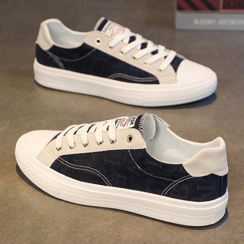 

Fashion Shoes Man New Platform Canvas Breathable Fashion Board Shoes Anti Slip Outdoor Sneakers Lace Up Casual Shoes Zapatillas Hombre 39 синий