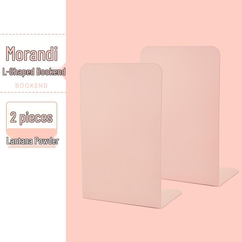 L-Shaped Metal Bookends for Students - Large Desktop Shelf Divider