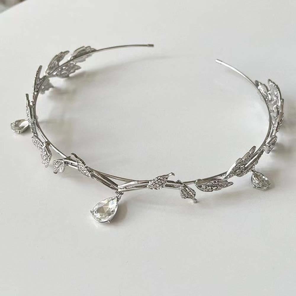 Elegant Elf Rhinestone Headband Exquisite Bride Shiny Hair Hoop  Birthday Head Jewelry