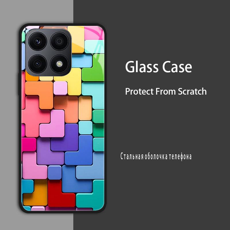 Dla Huawei Honor X6a X6 X6S X8 5G 4G Etui Pokrowiec Szklane Etui Hartowana Obudowa Zderzak Dla Honor X8A X6A X7A X8B Etui Ochronne