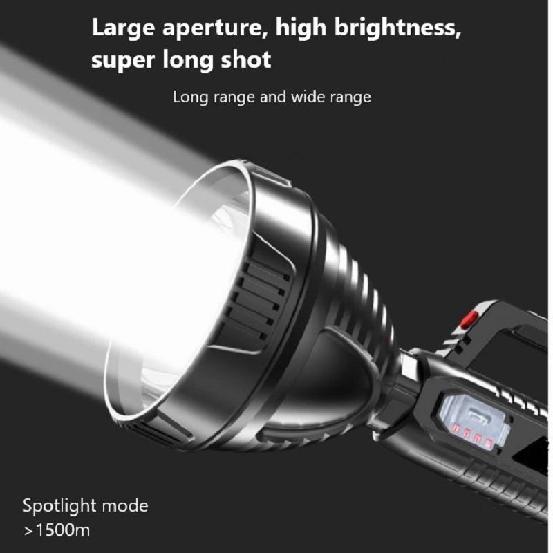 Super Bright P100 Led Flashlight High Power Long Shot Torch USB Rechargeable Handheld Searchlight Outdoor Spotlight Camping Lamp