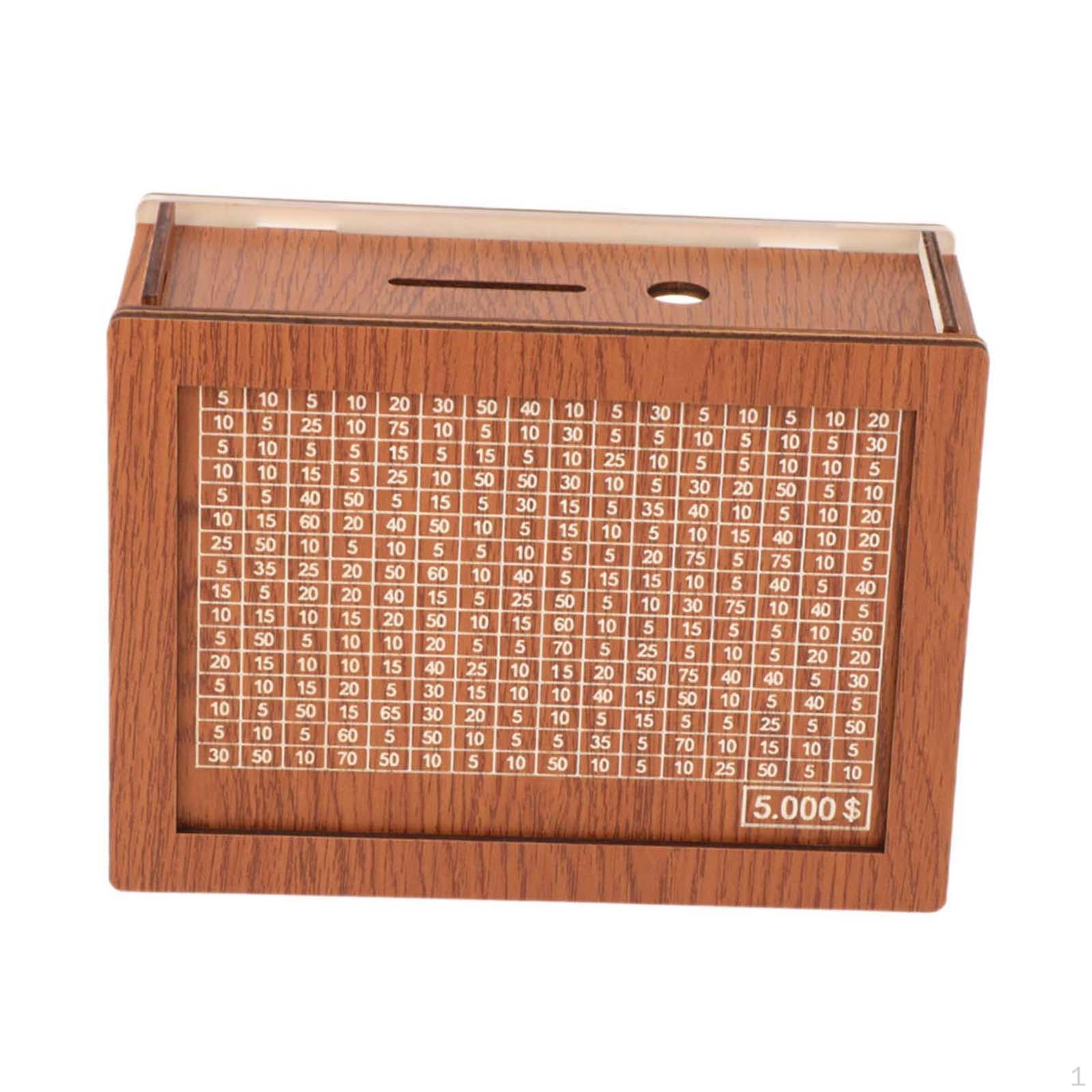 

Копилка, деревянная копилка со счетчиком, поделки для взрослых, экономия денег Can Stored 5000 USD