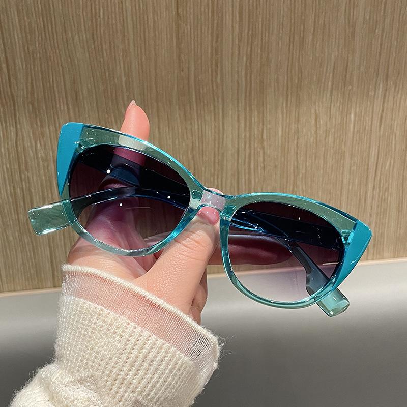 Fashion Big Frame Sexy Ladies Sunglasses Women Luxury Brand Designer Vintage Punk Double Color Shade Sun Glasses