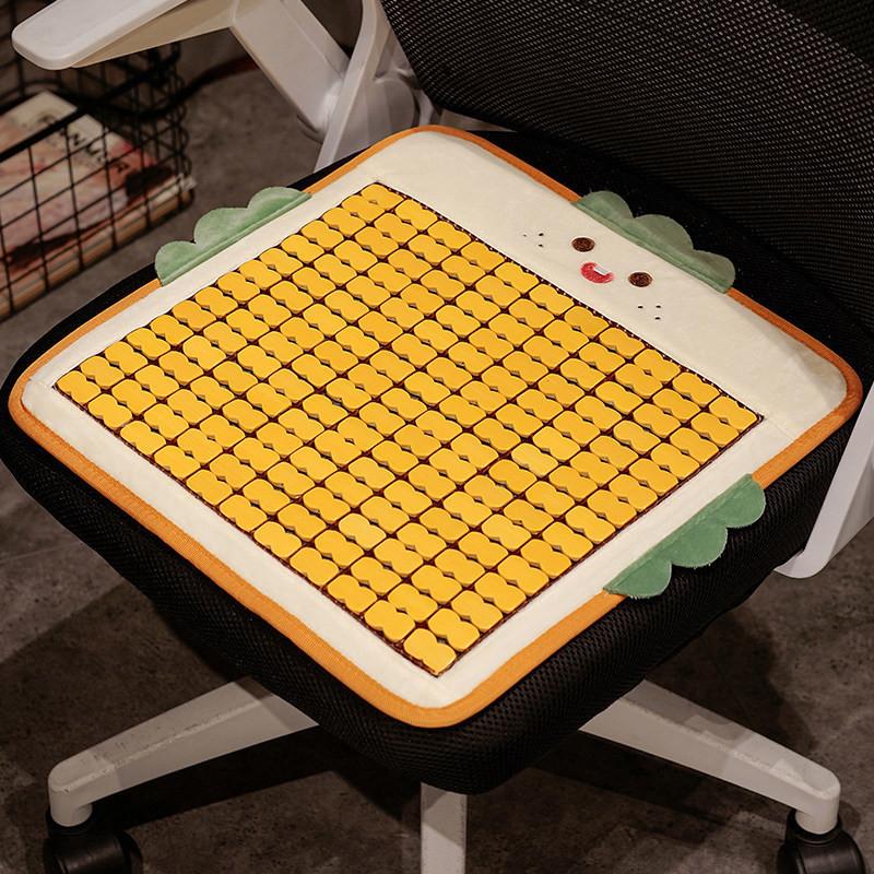 Chair Toast Cartoon Cushion With Soft Plush Material For Decor Home