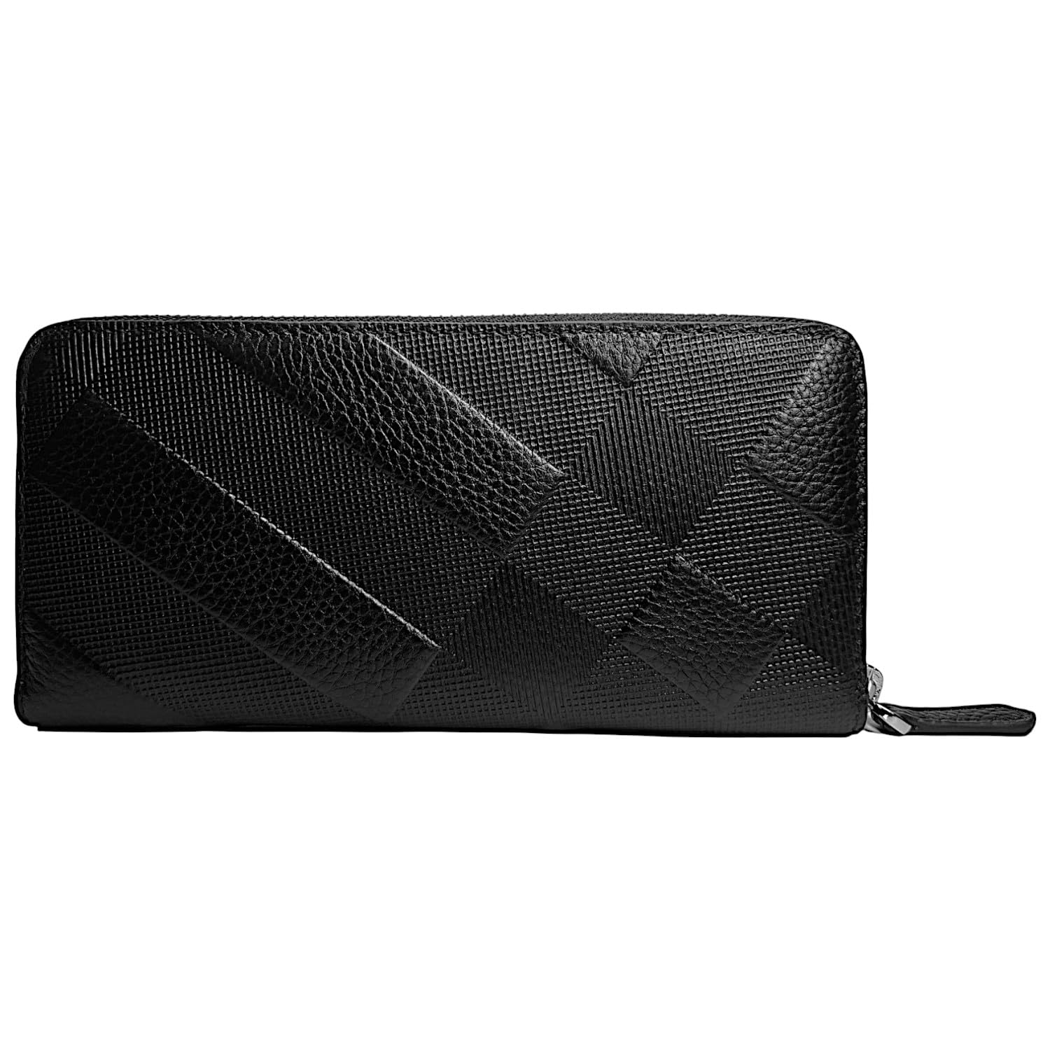 

Умный кошелек на молнии INDIee с чехлом из кожи высшего качества, простой маленький кошелек, тисненый клетчатый узор, компактный, идеально подходит для подарков, мужской формальный и